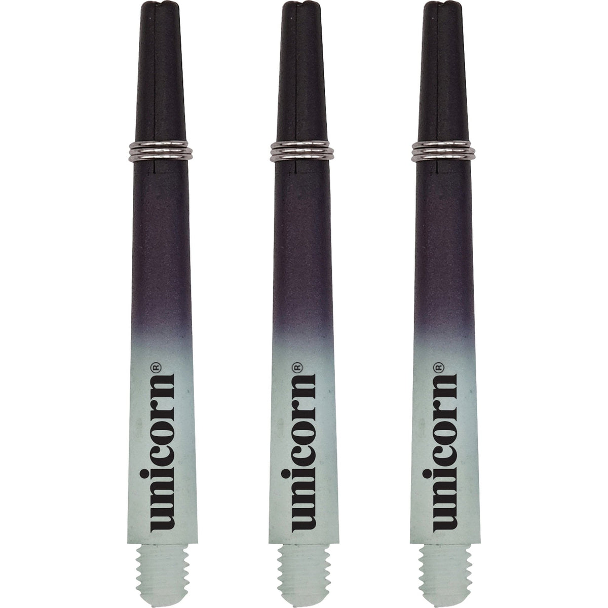 Unicorn Gripper 3 Two Tone Dart Shafts - White & Black Medium