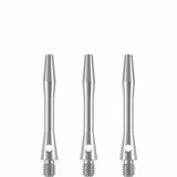 Designa Aluminium Shafts - Metal Dart Stems - Silver Short