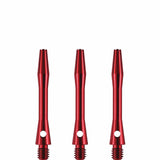 Designa Aluminium Shafts - Metal Dart Stems - Red Short
