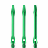 Designa Aluminium Shafts - Metal Dart Stems - Green Medium