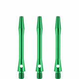 Designa Aluminium Shafts - Metal Dart Stems - Green Tweenie