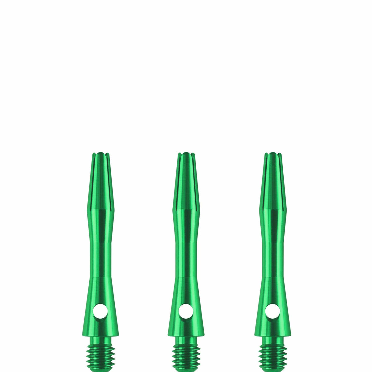 Designa Aluminium Shafts - Metal Dart Stems - Green Extra Short
