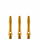 Designa Aluminium Shafts - Metal Dart Stems - Gold Extra Short