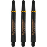 Harrows Supergrip Carbon Dart Shafts - Black & Gold Medium