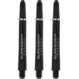 Harrows Supergrip Carbon Dart Shafts - Black & Silver Medium