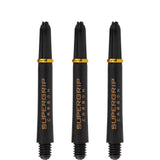 Harrows Supergrip Carbon Dart Shafts - Black & Gold Tweenie