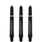 Harrows Supergrip Carbon Dart Shafts - Black & Silver Tweenie