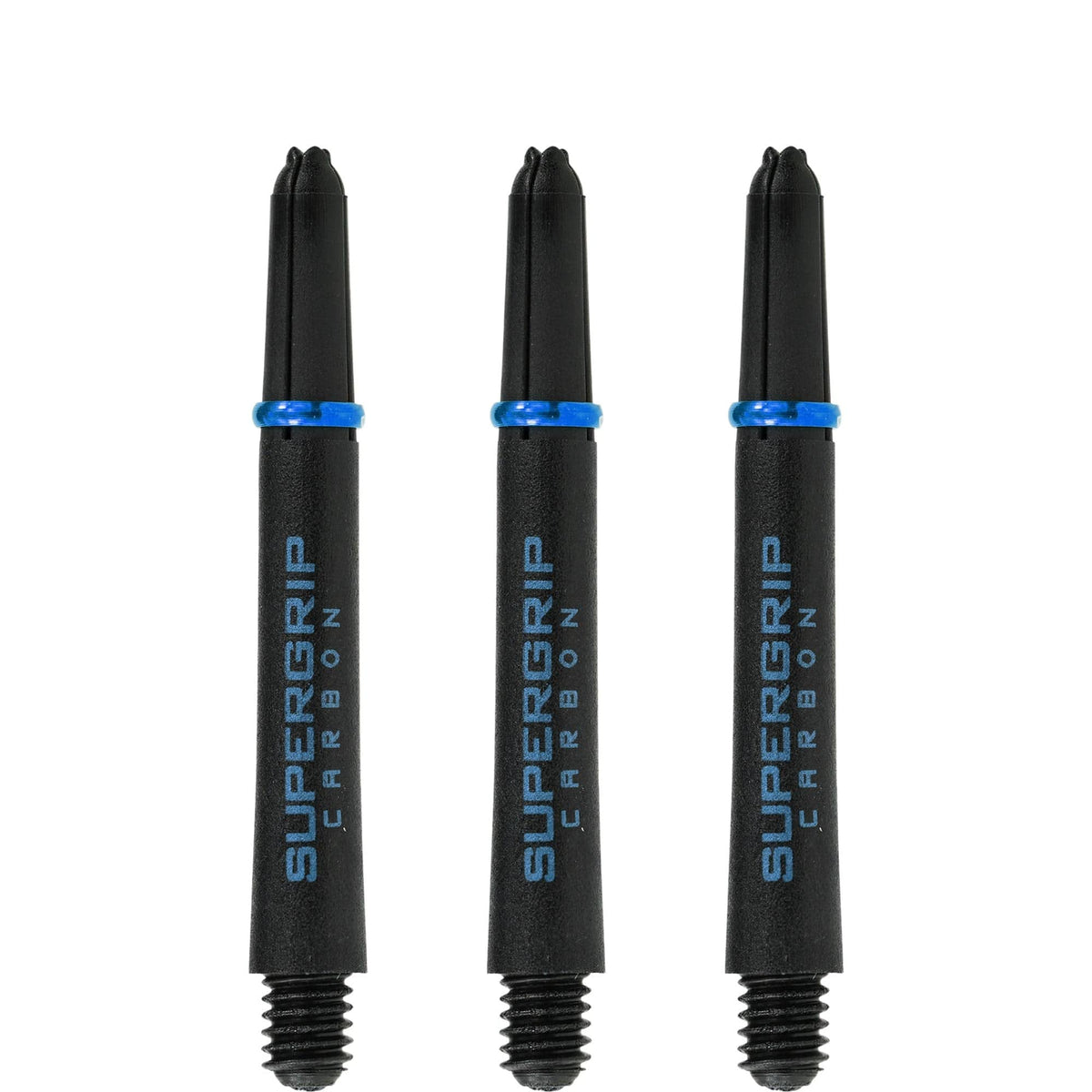 Harrows Supergrip Carbon Dart Shafts - Black & Aqua Tweenie