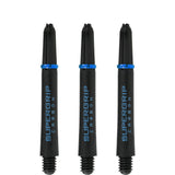 Harrows Supergrip Carbon Dart Shafts - Black & Aqua Tweenie