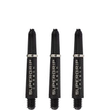 Harrows Supergrip Carbon Dart Shafts - Black & Silver Short