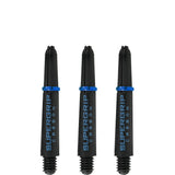 Harrows Supergrip Carbon Dart Shafts - Black & Aqua Short