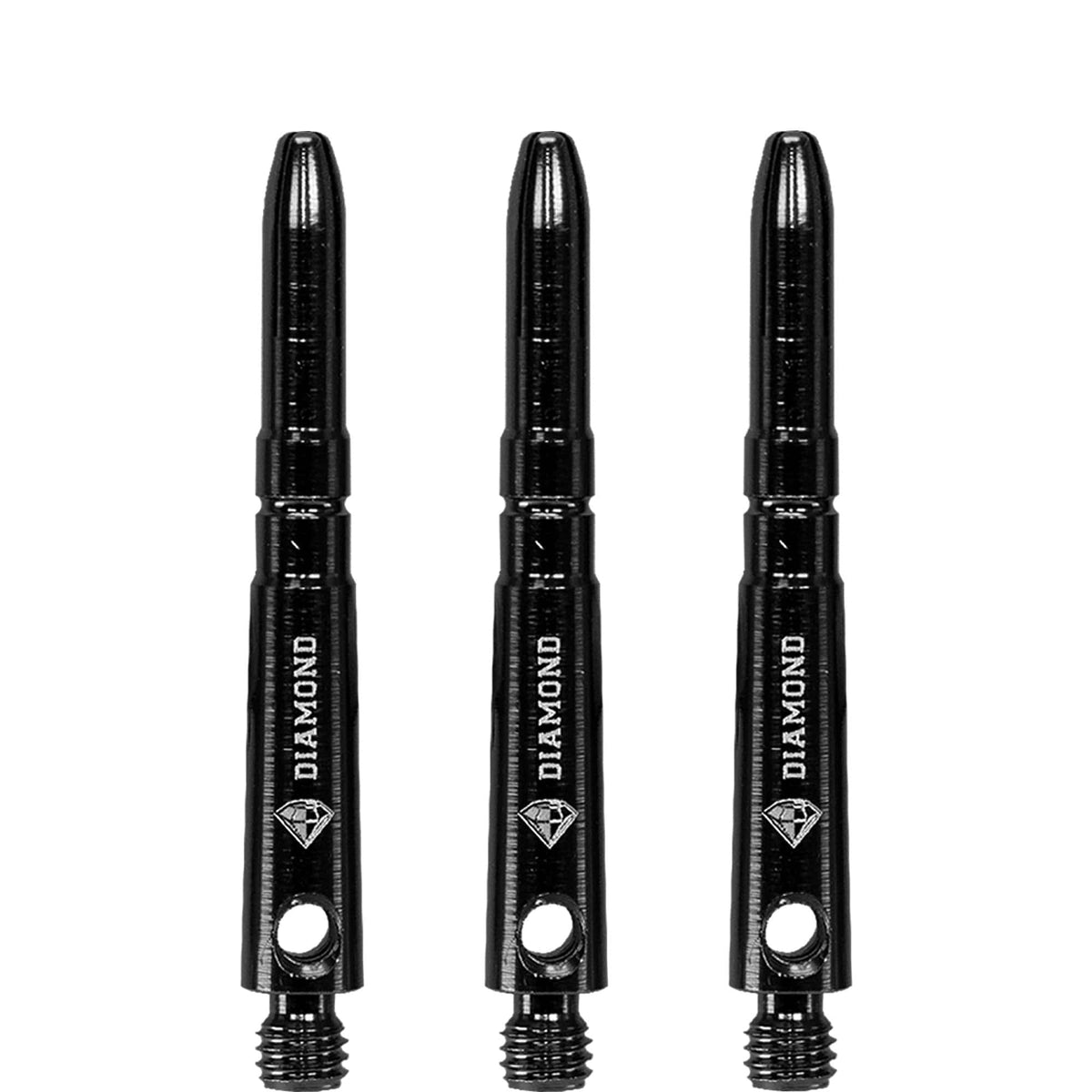 Cuesoul - Aluminium Dart Shafts - Diamond - Value Pack - 4 sets - Black Tweenie