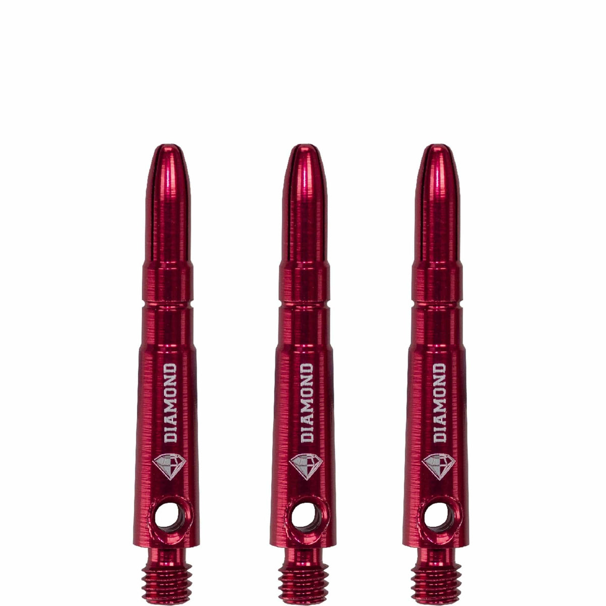 Cuesoul - Aluminium Dart Shafts - Diamond - Value Pack - 4 sets - Red Short
