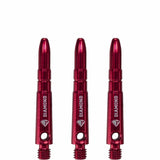 Cuesoul - Aluminium Dart Shafts - Diamond - Value Pack - 4 sets - Red Short