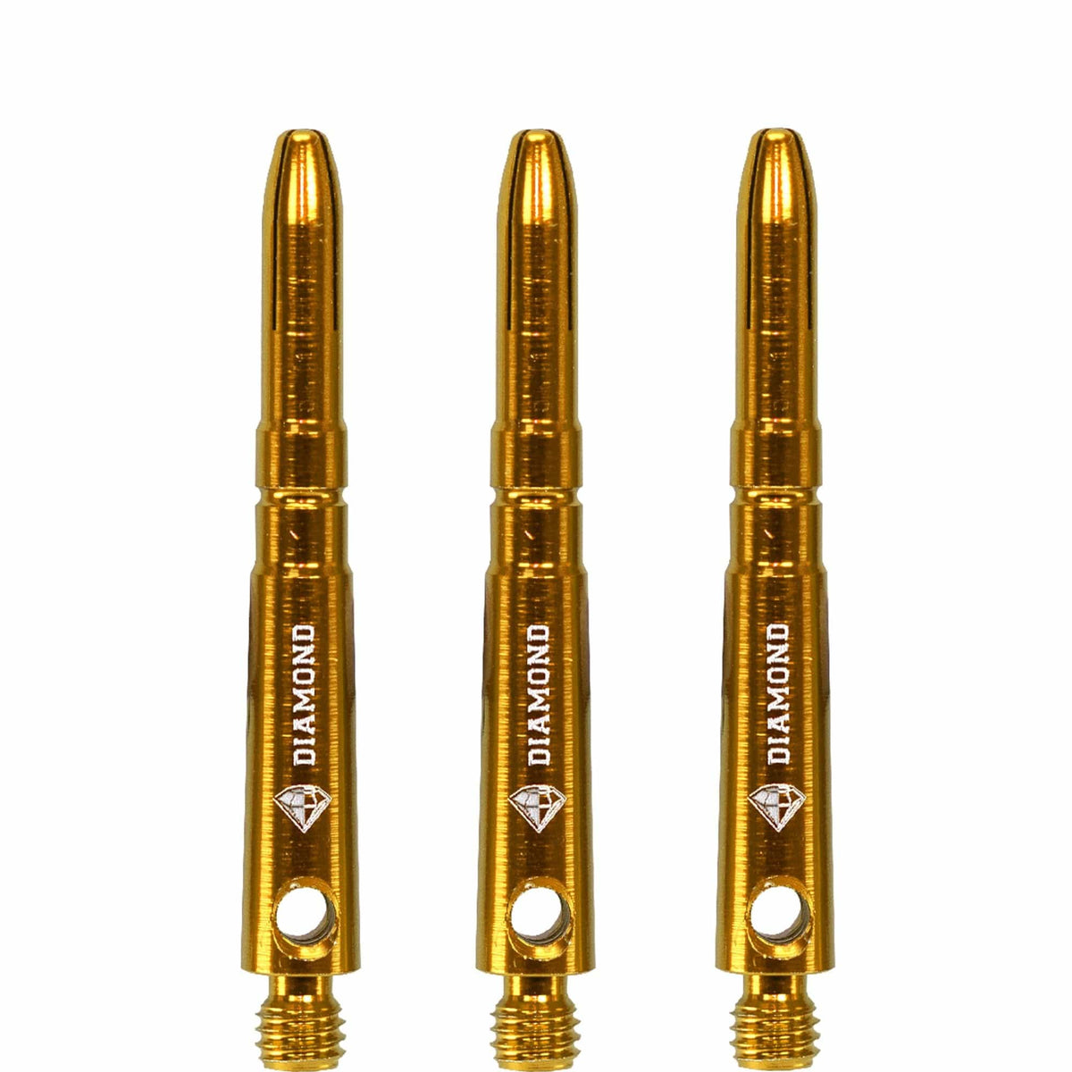 Cuesoul - Aluminium Dart Shafts - Diamond - Value Pack - 4 sets - Gold Tweenie