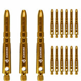 Cuesoul - Aluminium Dart Shafts - Diamond - Value Pack - 4 sets - Gold