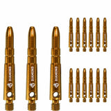 Cuesoul - Aluminium Dart Shafts - Diamond - Value Pack - 4 sets - Gold