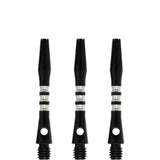 *Shot Pyramid Dart Shafts - Aluminium Anodised - Black Short