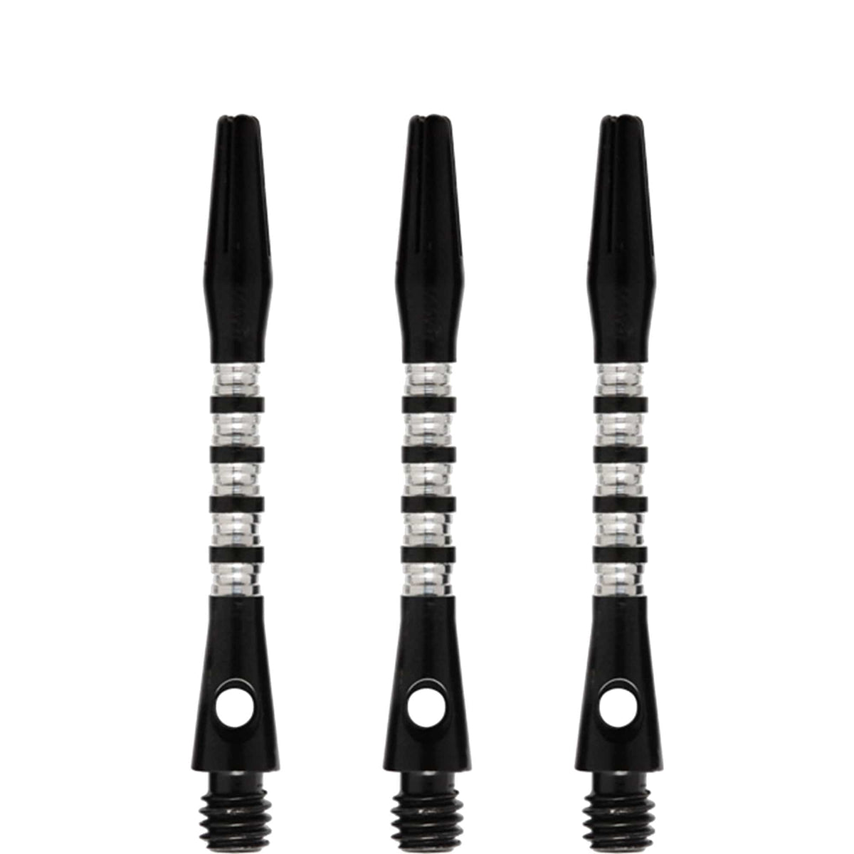 *Shot Pyramid Dart Shafts - Aluminium Anodised - Black Tweenie