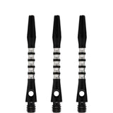 *Shot Pyramid Dart Shafts - Aluminium Anodised - Black Tweenie