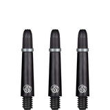 Shot Koi Carbon Dart Shafts - with Springs - Plain Black Short