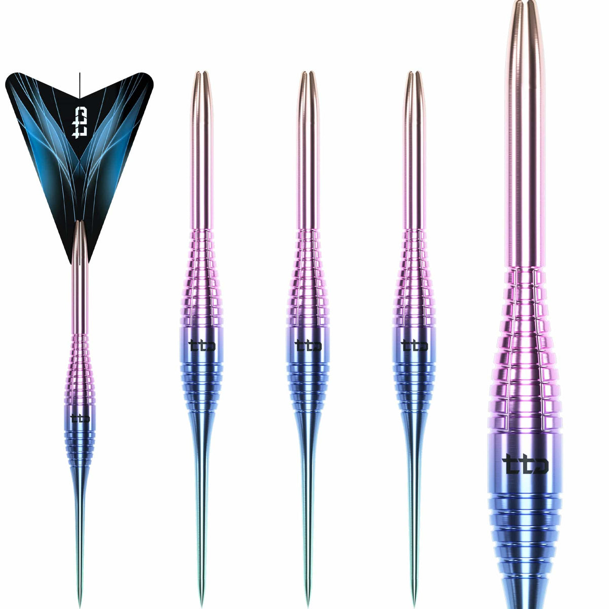 Caliburn TTD Darts - Complete Titanium Dart - T2 - Rainbow 6g