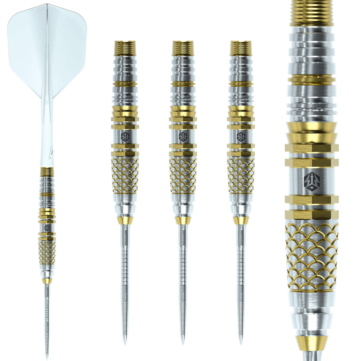 Caliburn Players Darts - Steel Tip - 90% Tungsten - Gold Spear 23g