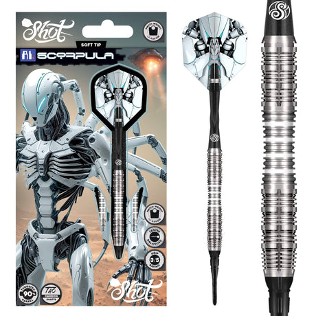Shot AI Darts - Soft Tip - 90% Tungsten - Scorpula 20g