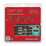 Shot Steel Tip Gift Pack - Darts, Flights, Stems & Case - 24g