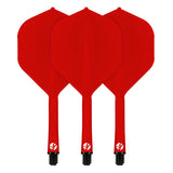 Shot Flight Deck - One Piece Dart Flight and Shaft System - Red
