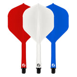 Shot Flight Deck - One Piece Dart Flight and Shaft System - Tricolor - Medium