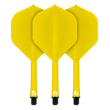 Shot Flight Deck - One Piece Dart Flight and Shaft System - Yellow