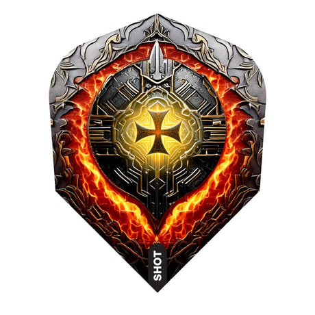 Shot Future Knights Dart Flights - 100 Micron - Standard No6 - Hachette