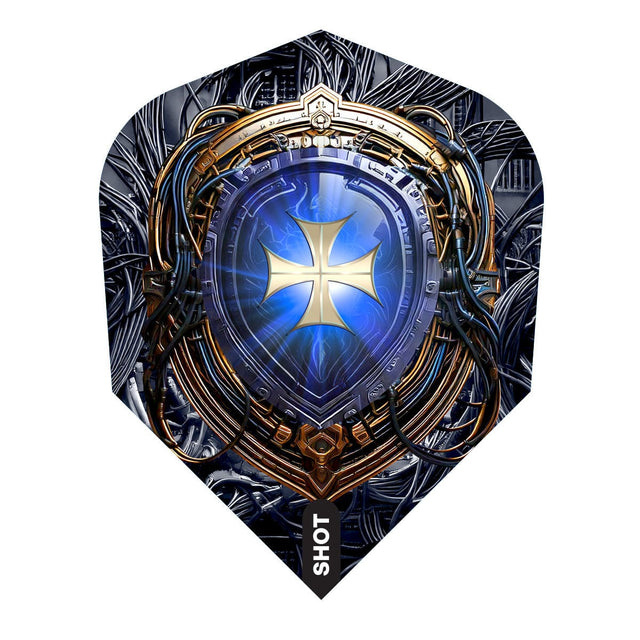 Shot Future Knights Dart Flights - 100 Micron - Standard No6 - Ironsoul