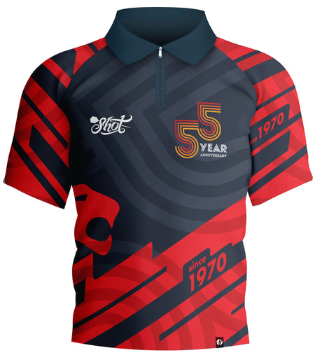 Shot Dart Shirt - 55 Year Anniversary - Black & Red