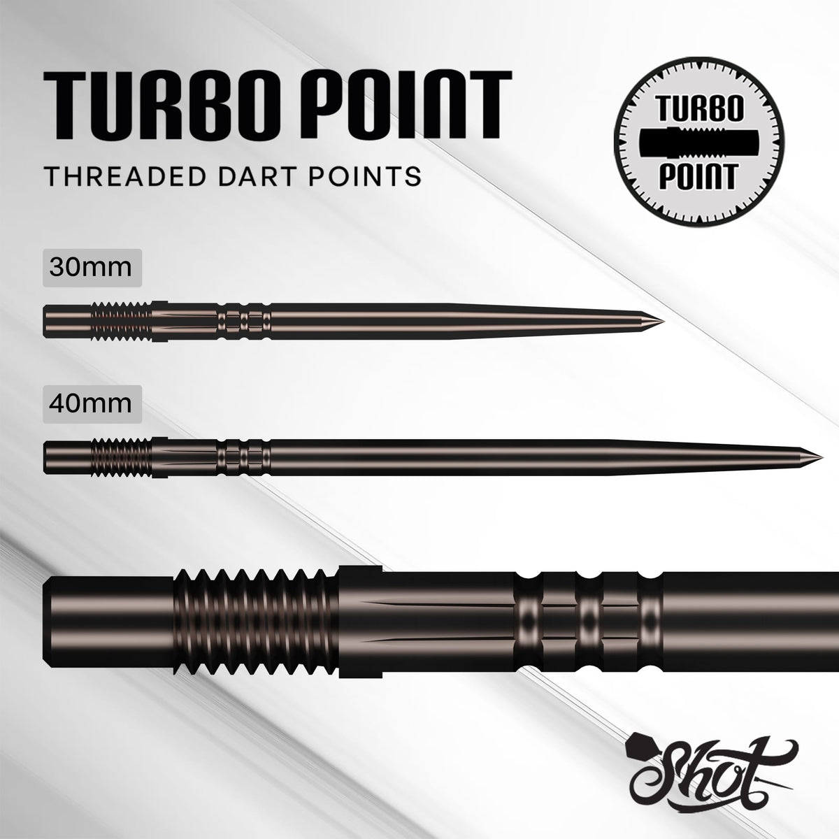 Shot Turbo Dart Points - Steel Tip