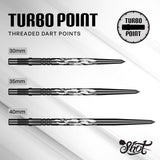 Shot Turbo Dart Points - Steel Tip - Shadow Black