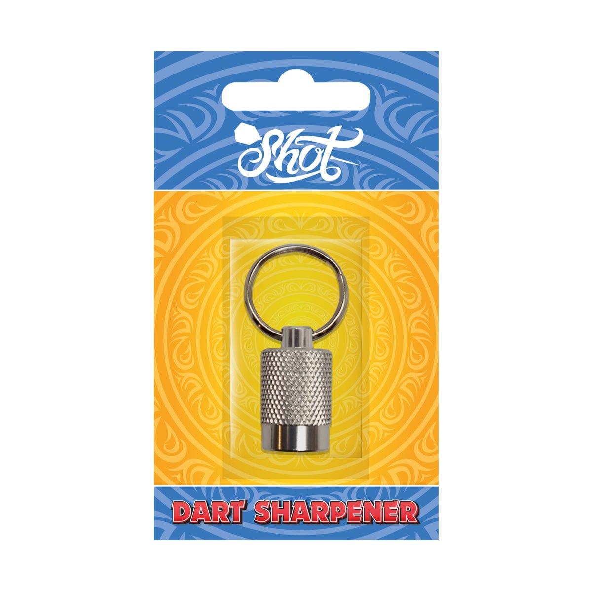 Shot Dart Sharpener - with keyring - Silver
