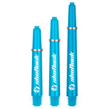 Shot Lock Dart Shafts - Durable Nylon Stems - with Shot Lock Rings - Blue