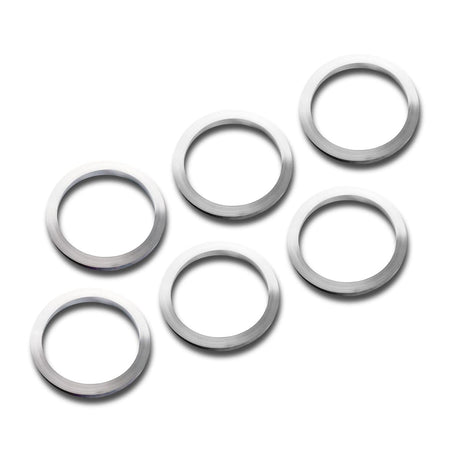 Shot Lock Rings - Set of 6 - Silver