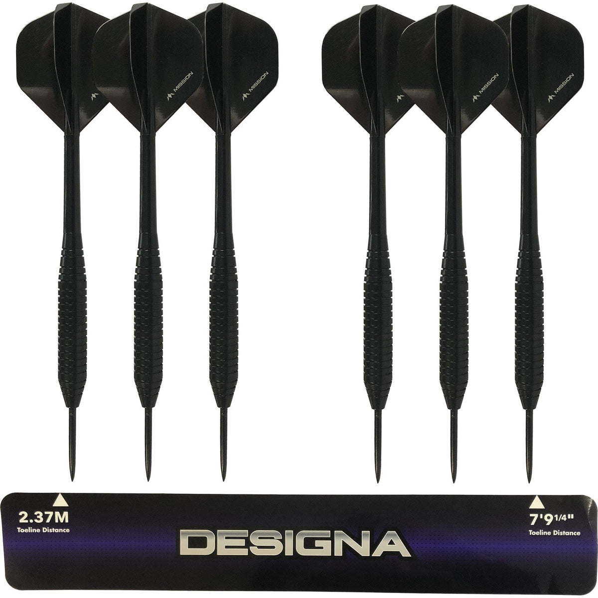 Dartboard Set: Mission Axis Dartboard + Black Jigsaw Surround + Throwline + 6 Darts