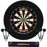 Dartboard Set: Mission Samurai II Dartboard + Pro Surround + Throwline + 6 Darts