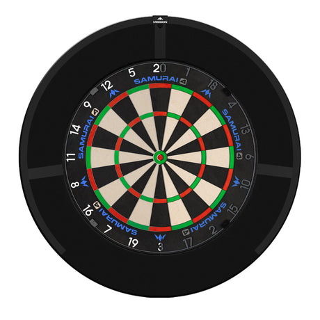 Mission Samurai 4 Dartboard Set - Dart Board, Surround & Torus 270 Light