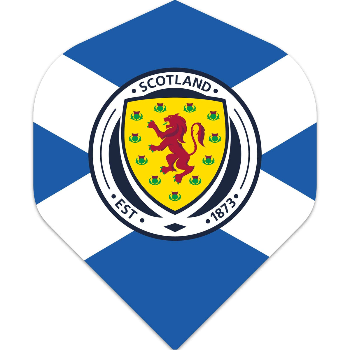 Scotland Football Dart Flights - Official Licensed - 100 Micron - No2 - Std - F4 - St Andrew - Blue