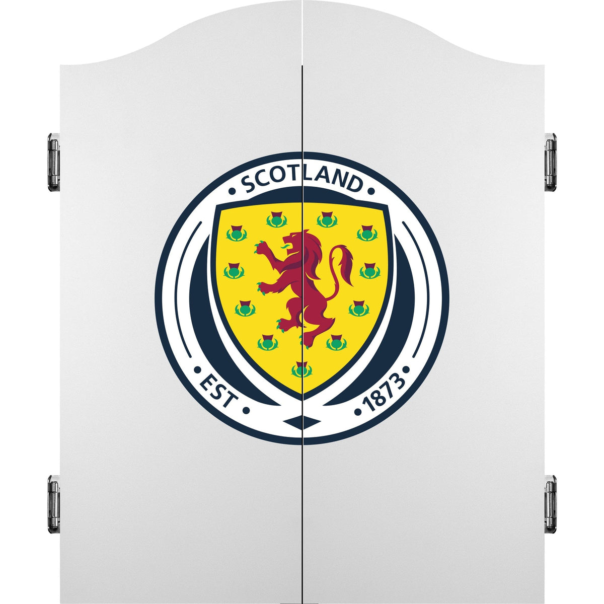 Scotland Football Dartboard Cabinet - Official Licensed - C1 - White - Logo