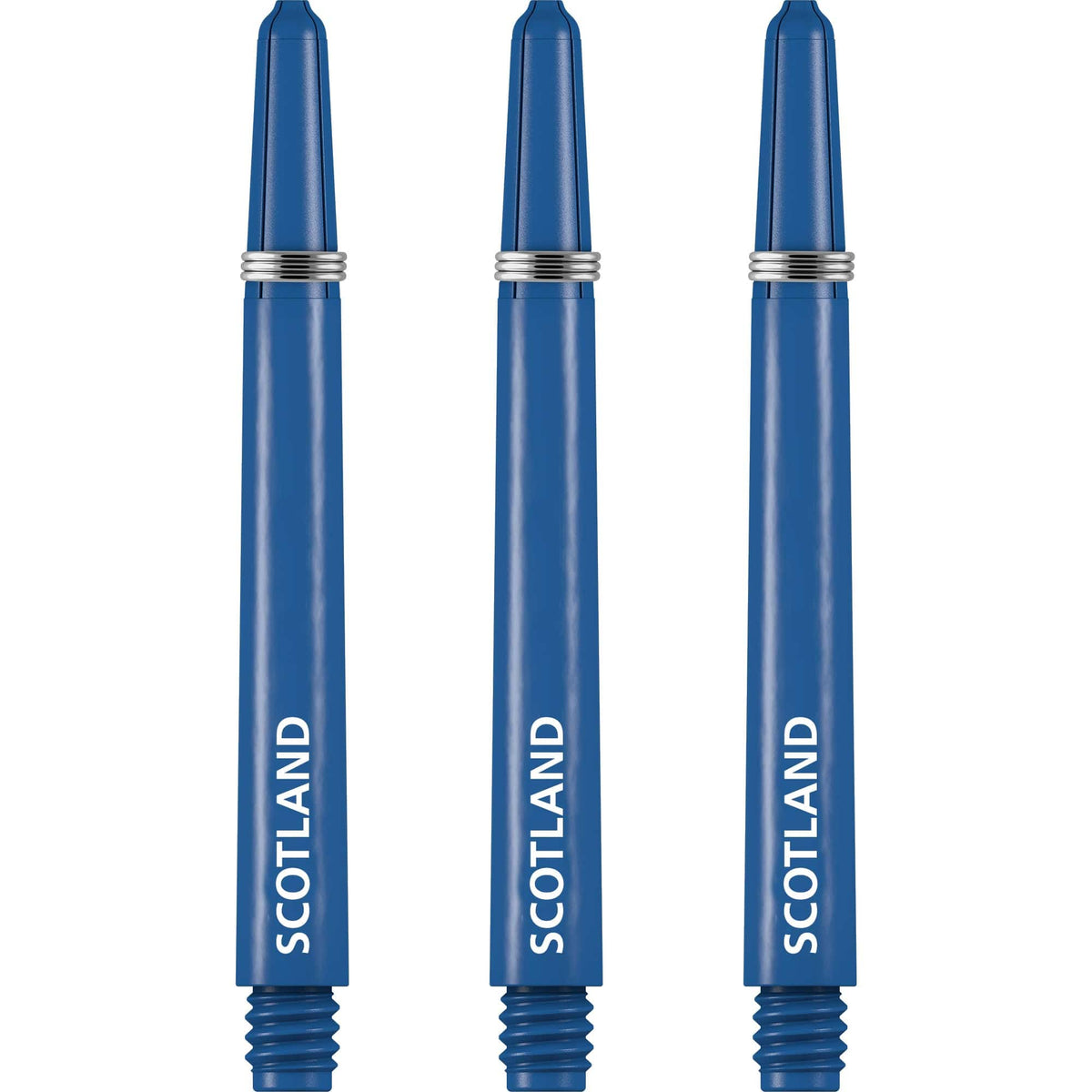 Scotland Football Nylon Shafts - Dart Stems with Springs - Blue - Medium