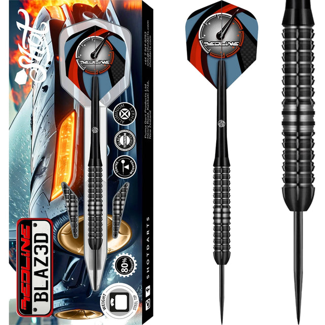Shot Redline Darts - Steel Tip - 80% Tungsten - BLAZ3D