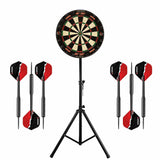 Ruthless Hotshot Dartboard & Stand Set - Dart Board, Stand & 2 sets of Brass Darts