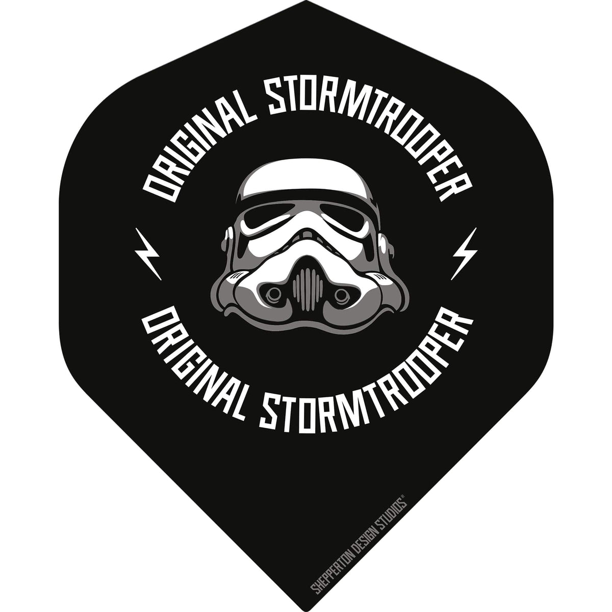 Original StormTrooper Dart Flights - Official Licensed - No2 - Std - Storm Trooper - Logo on Black