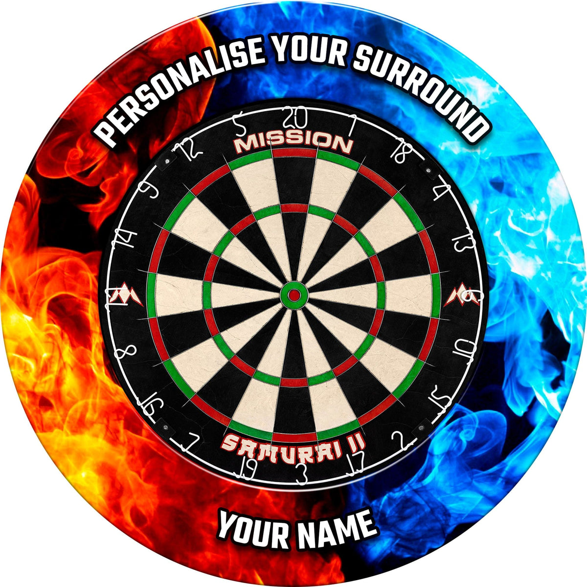 Designa Dartboard Surround - Design Collection - Heavy Duty - Fire and Ice